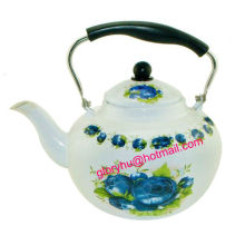 enamel kettle with plastic handle and full design